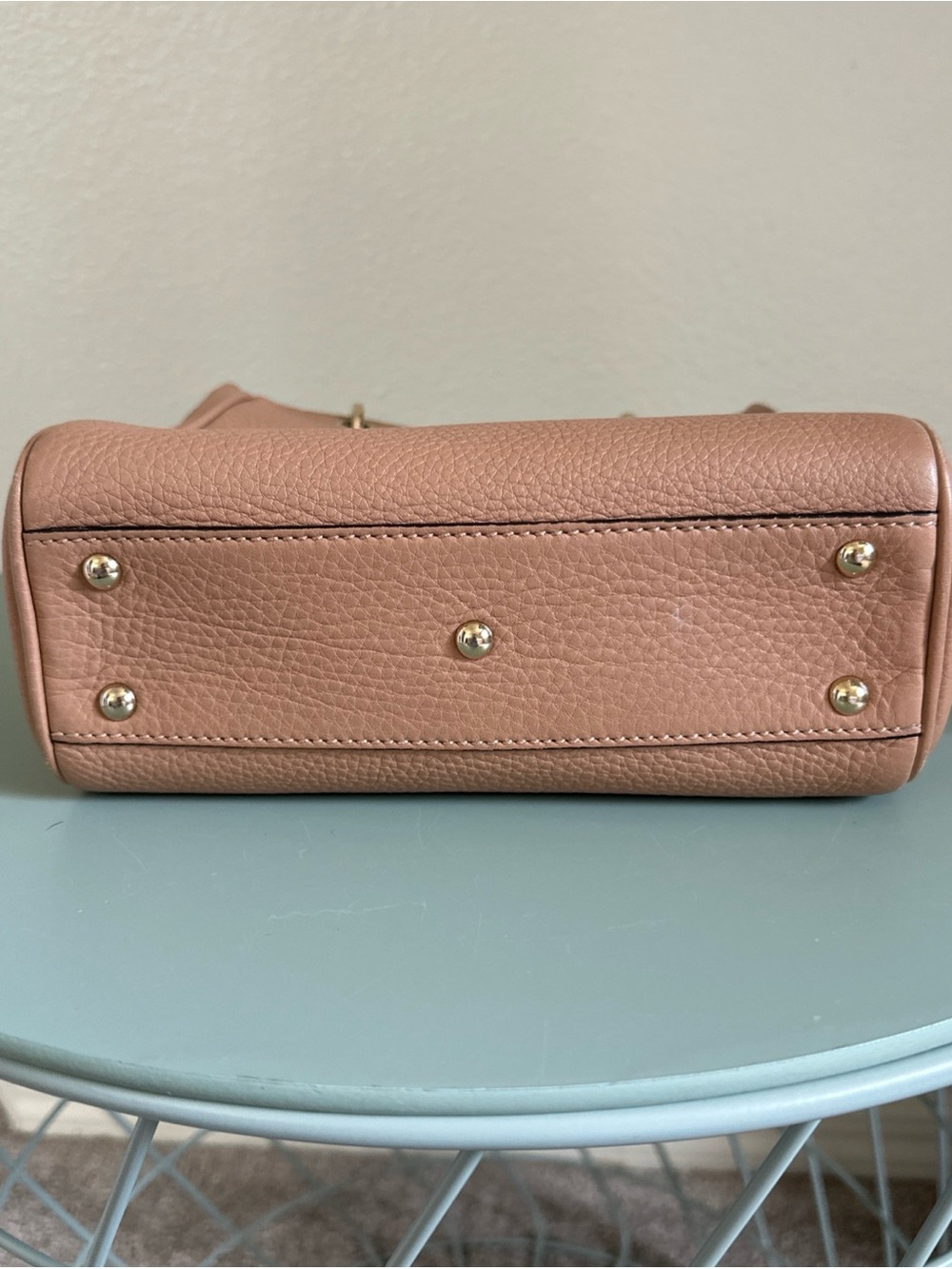 Gucci Pebbled Leather Bamboo-Handle Satchel in Dusty Rose/nude - Picture 5 of 8